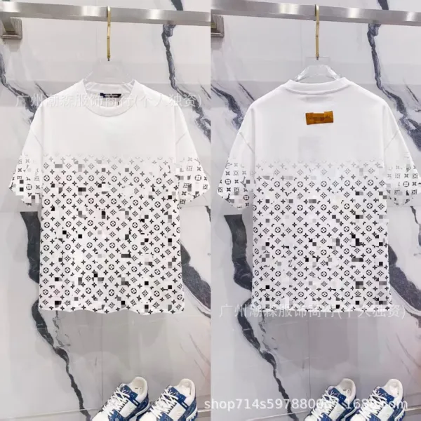 Louis Vuitton Monogram Pixelated Gradient T-Shirt White - 1