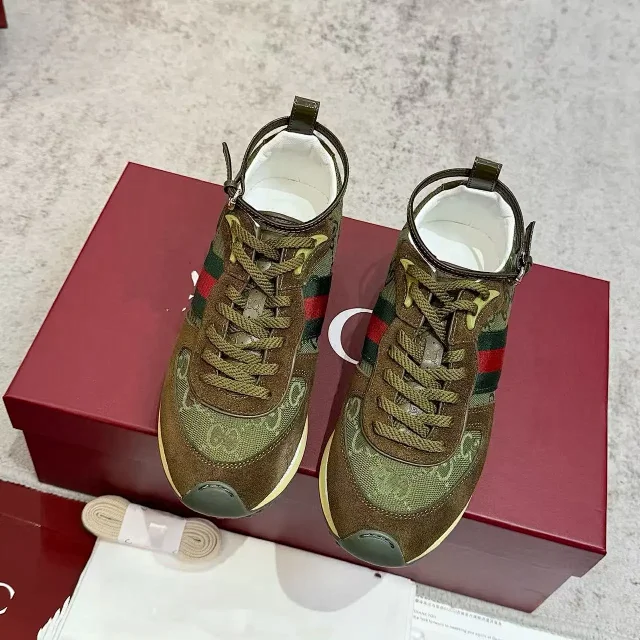 Gucci Sneakers Lace-Up High-Top with Ankle Strap product detail image 5