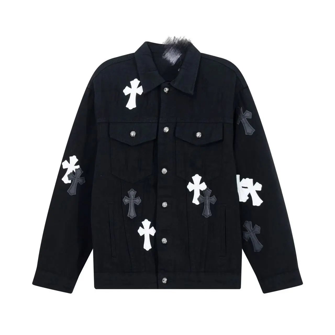 Gallery Dept Cross-Embellished Black Denim Jacket - 7