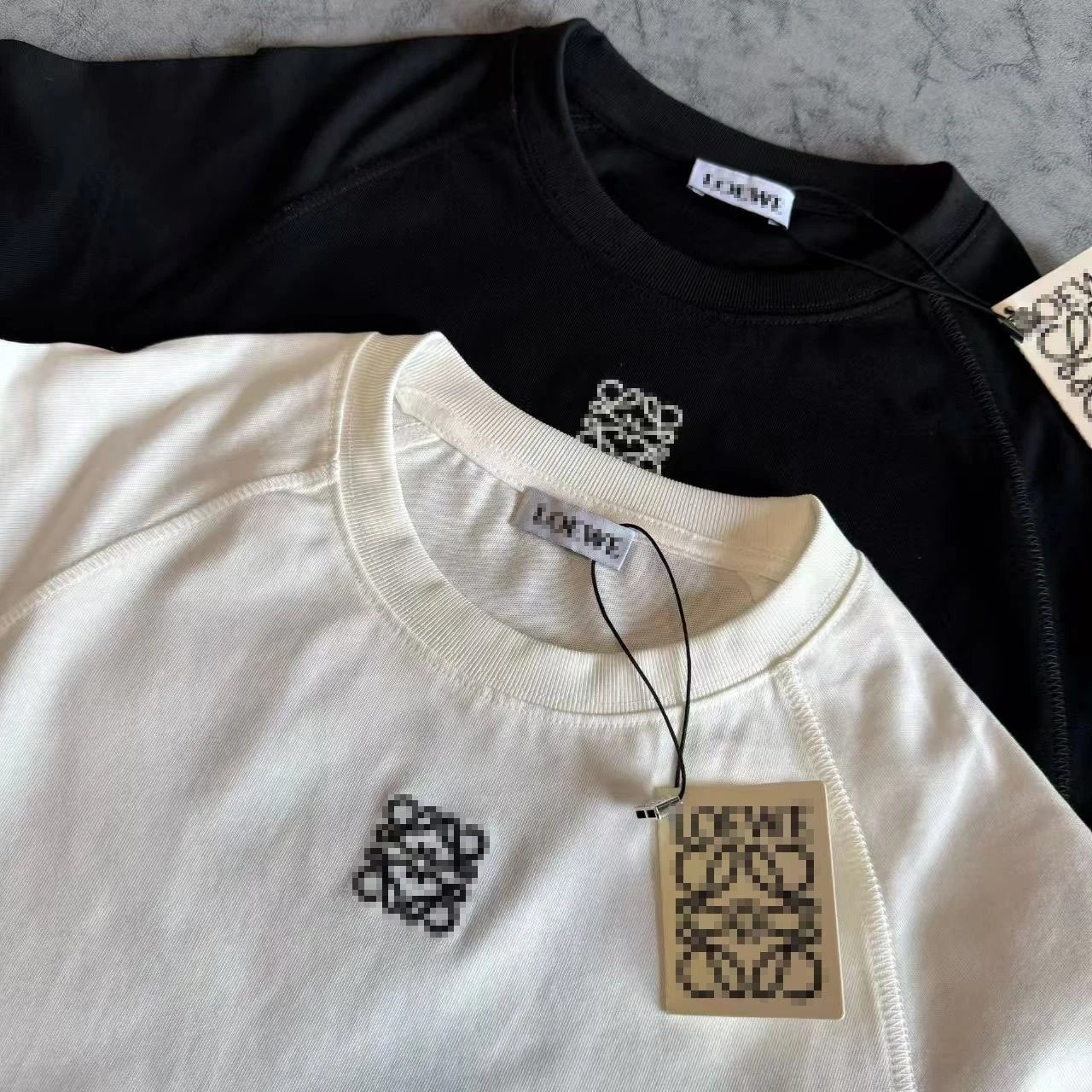 Loewe Anagram Logo Ribbed T-Shirt Beige T-Shirt - 13