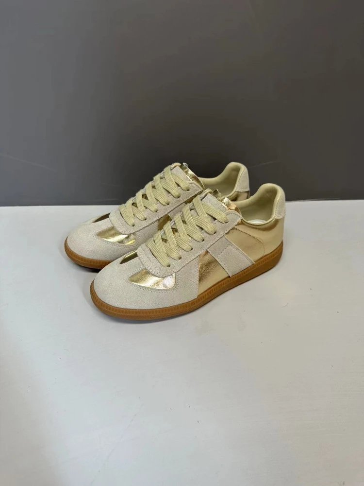 Maison Margiela Replica Sneakers Tan Suede Casual Shoes - 11