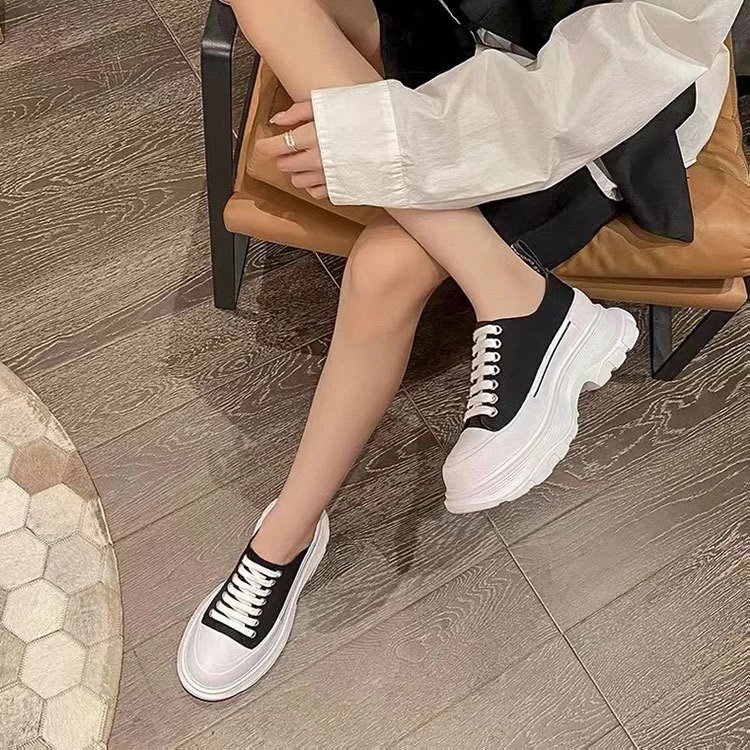 Unbranded Sneakers Chunky Platform Canvas image 3