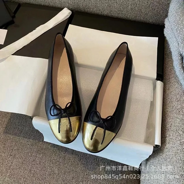 Unbranded Leather Shoes Cap-Toe Bow Ballet Flats product detail image 8