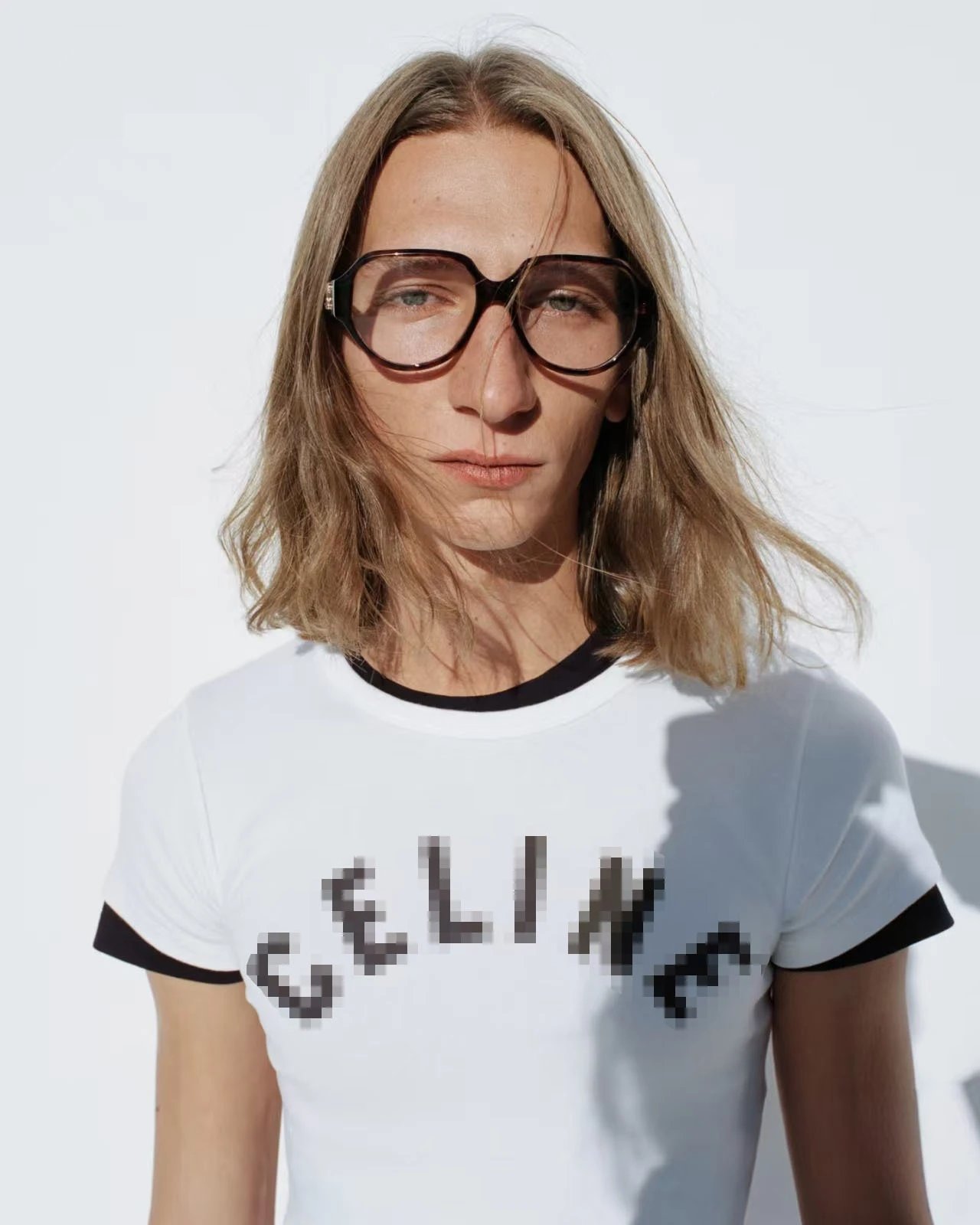 Celine Pixel Logo Black T-Shirt - 7