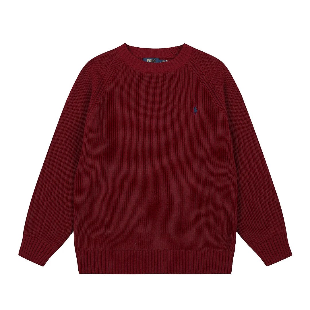 Polo Ralph Lauren Waffle Knit Sweater Burgundy - 13