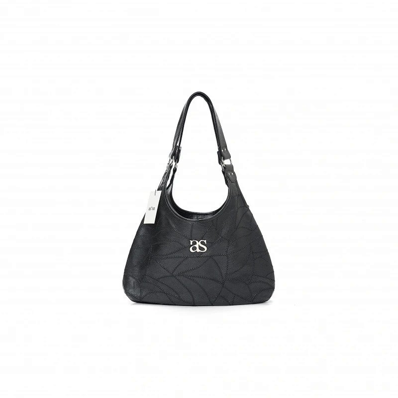 AS Hobo Bag Black Leather Shoulder