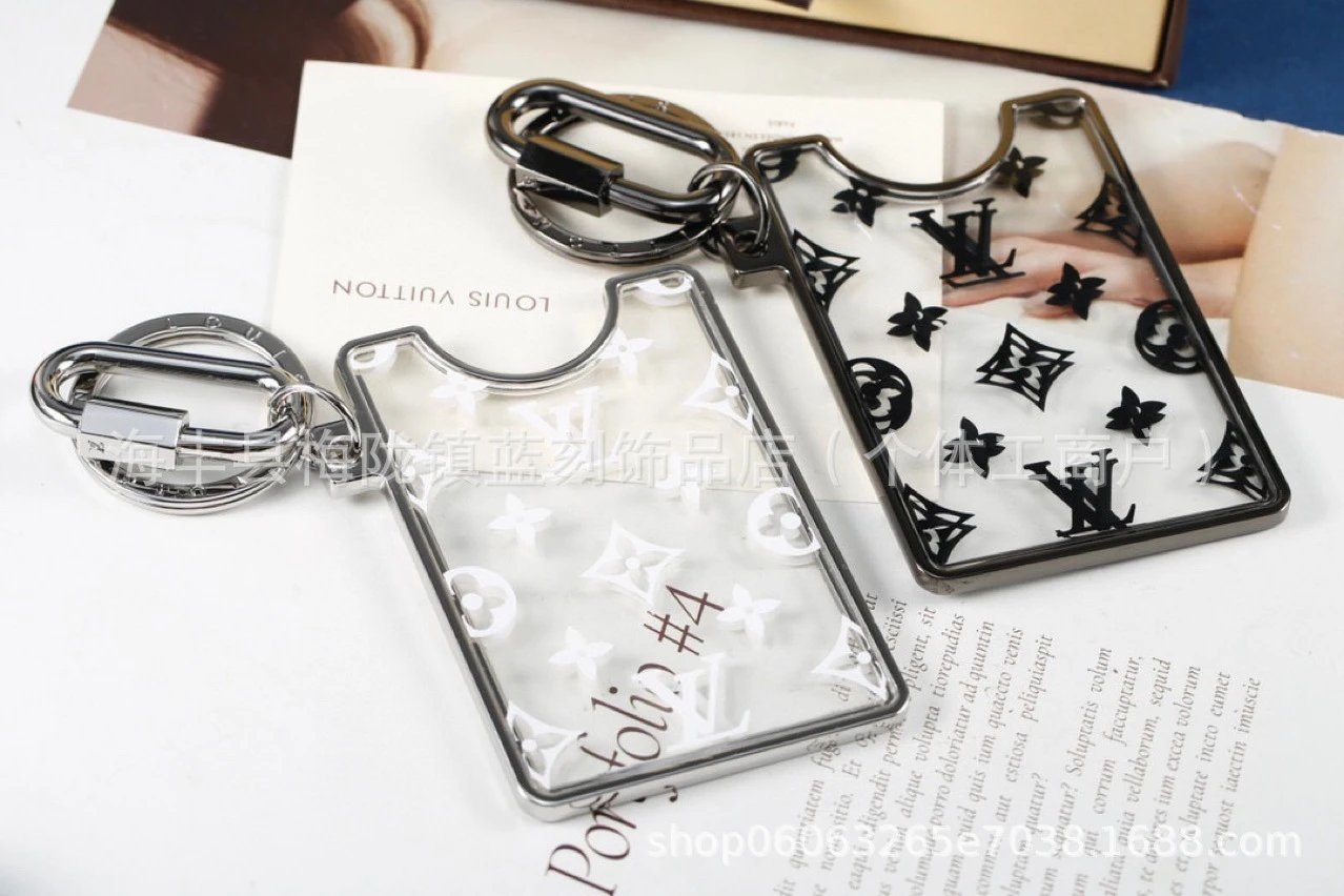 Louis Vuitton Monogram Clear Acrylic Card Holder Keychain - 4