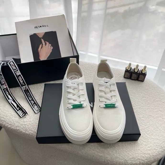 Chanel Sneakers Canvas lace-up platform image 3