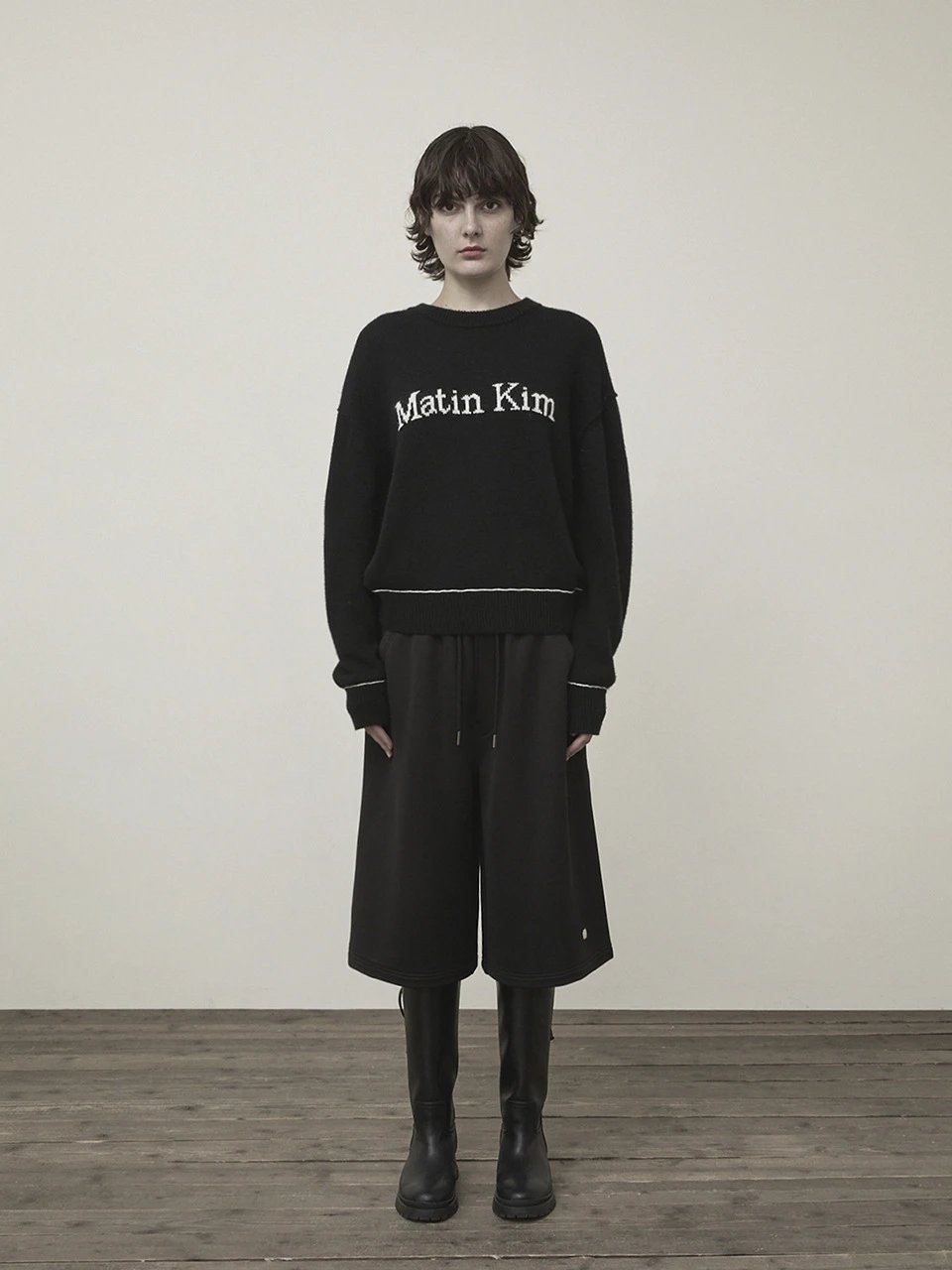 Matin Kim Logo Knit Sweater Off-White - 71