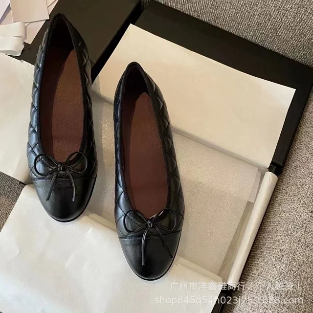 Unbranded Leather Shoes Cap-Toe Bow Ballet Flats product detail image 9
