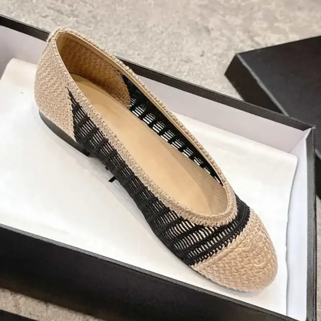 Unbranded Casual Shoes Woven Hollow-Knit Ballet Flats product detail image 1