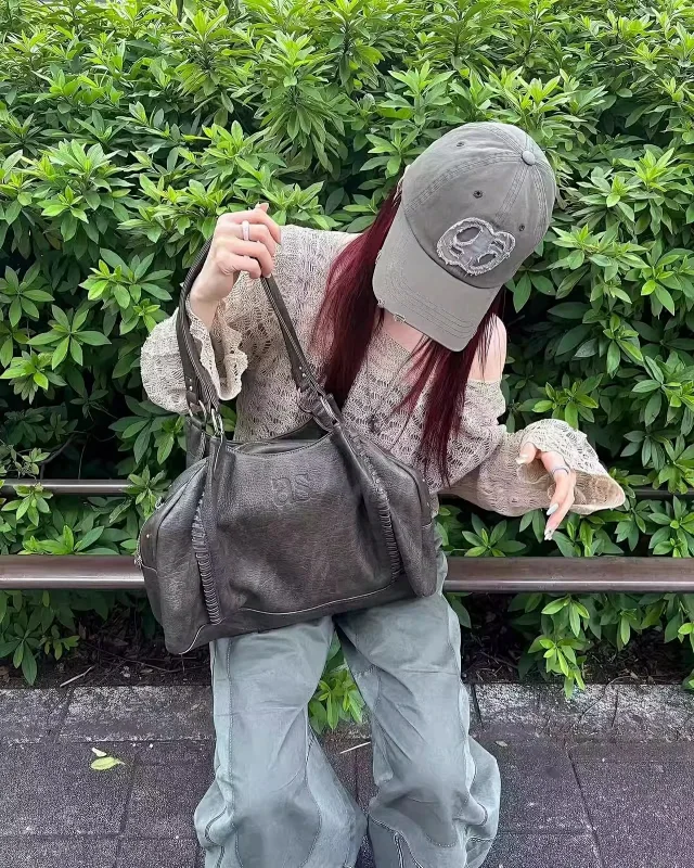 as"on Shoulder Bags Slouchy Motorcycle Bag product detail image 59
