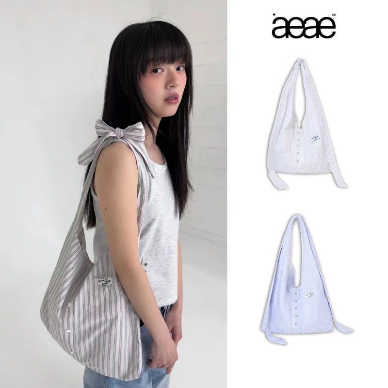 aeae Shoulder Bags Striped Bow Bag image 1
