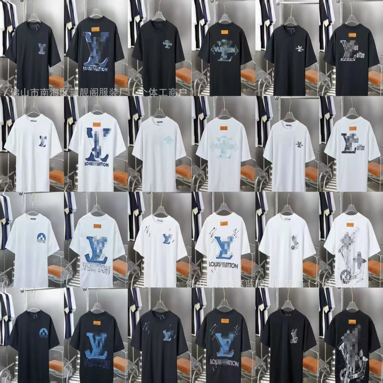 Louis Vuitton Pixelated LV Graphic Oversized T-Shirt Black - 6