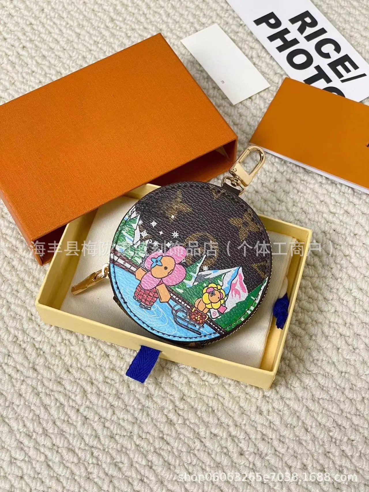 Louis Vuitton x Takashi Murakami Monogram Cherry Blossom Coin Purse Multicolor - 8