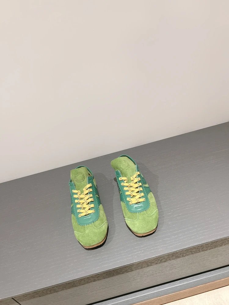 Asics Gel-Lyte III Green and Teal Suede Sneakers with Yellow Laces - 15