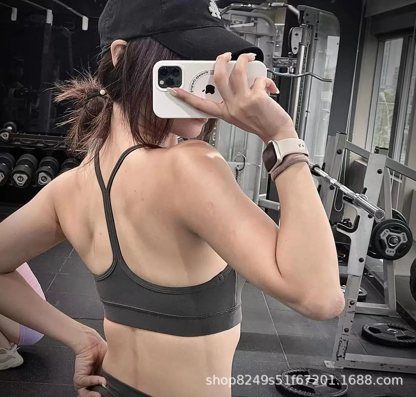 Design Seamless Sports Bra Sage Green Activewear Top - 3