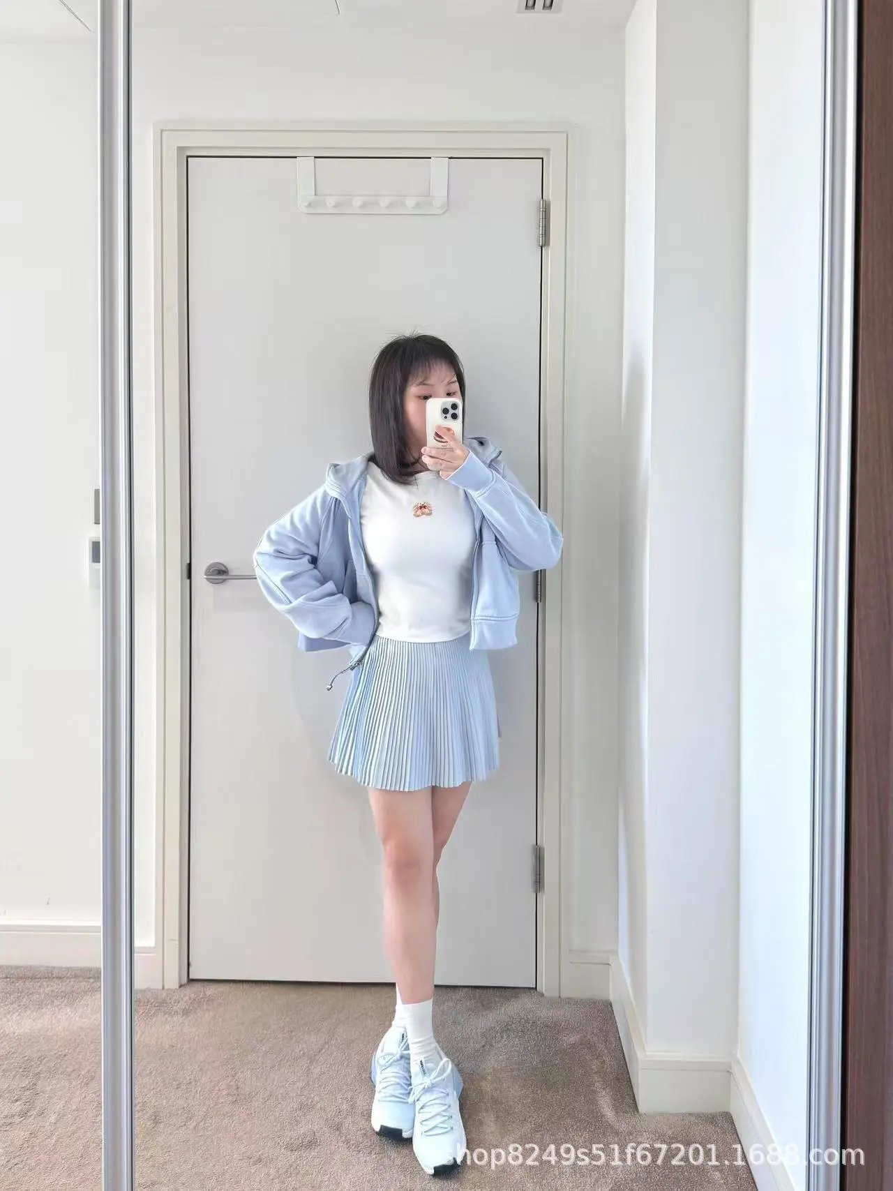 Pleated Skirt in Sakura Pink - 15