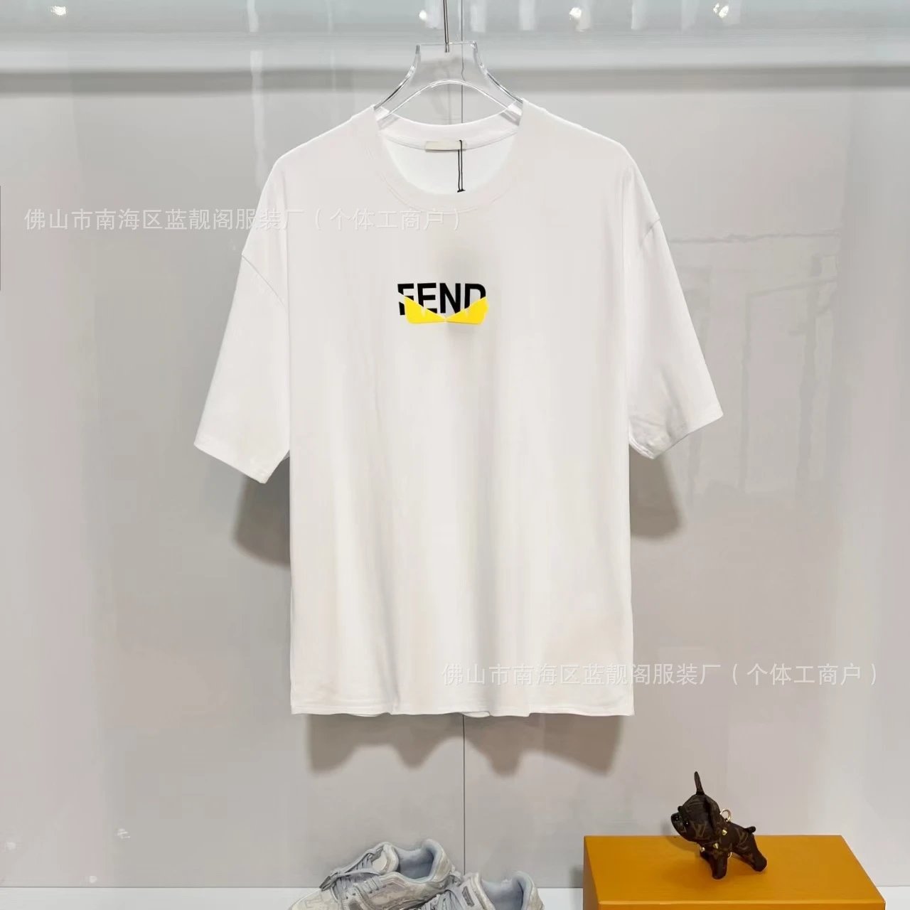 Fendi Monster Eye Logo Graphic T-Shirt White - 6