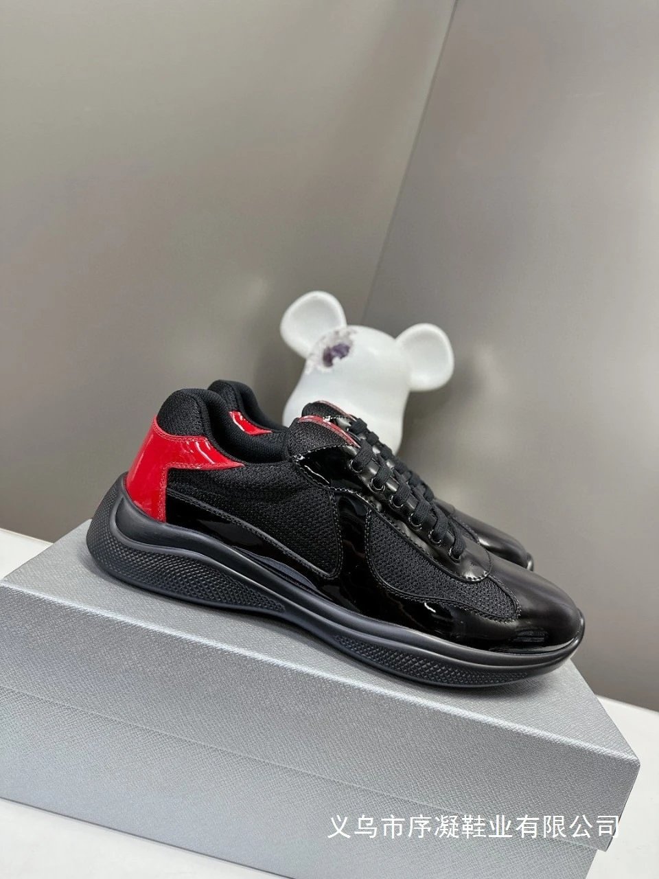 Prada Re-Nylon Runner Black and Red Sneakers - 16