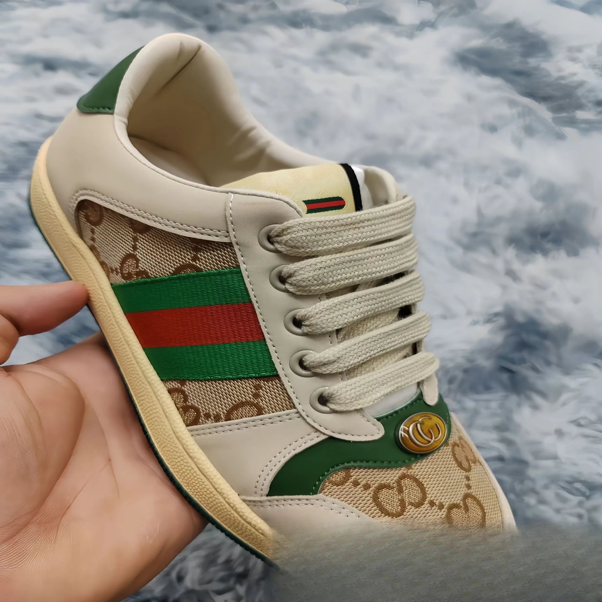 Gucci Ace Sneakers Black with Web Stripe and GG Monogram - 17