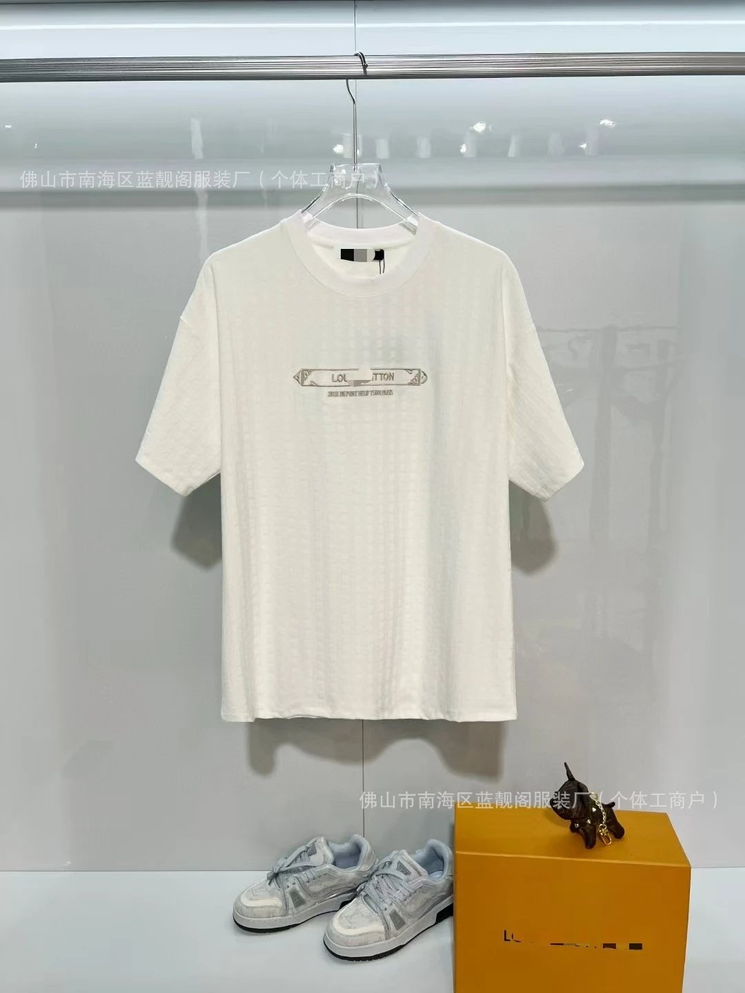 Off-White x Louis Vuitton Inspired Graphic T-Shirt White T-Shirt - 1