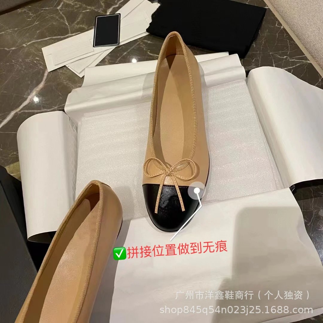 Unbranded Leather Shoes Cap-Toe Bow Ballet Flats image 3
