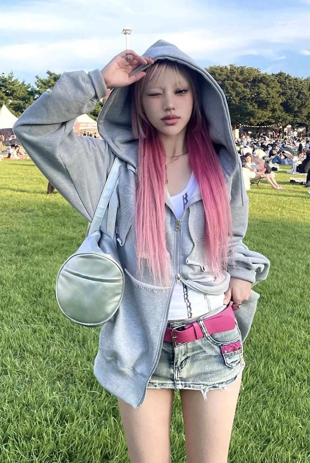Gallery Dept. Distressed Elephant Hoodie Gray - 38