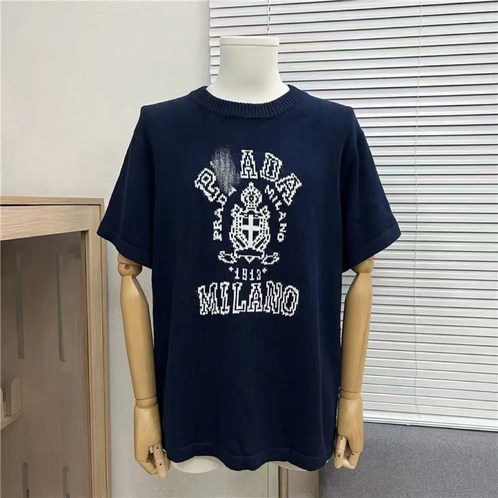 Prada Milano 1913 Raglan T-Shirt Gray/Black - 8