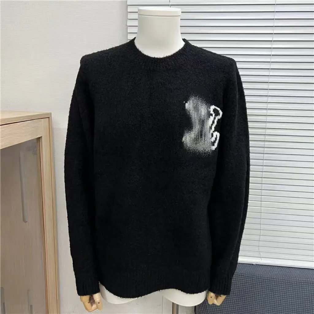 Gallery Dept. Distressed Logo Knit Sweater White - 7