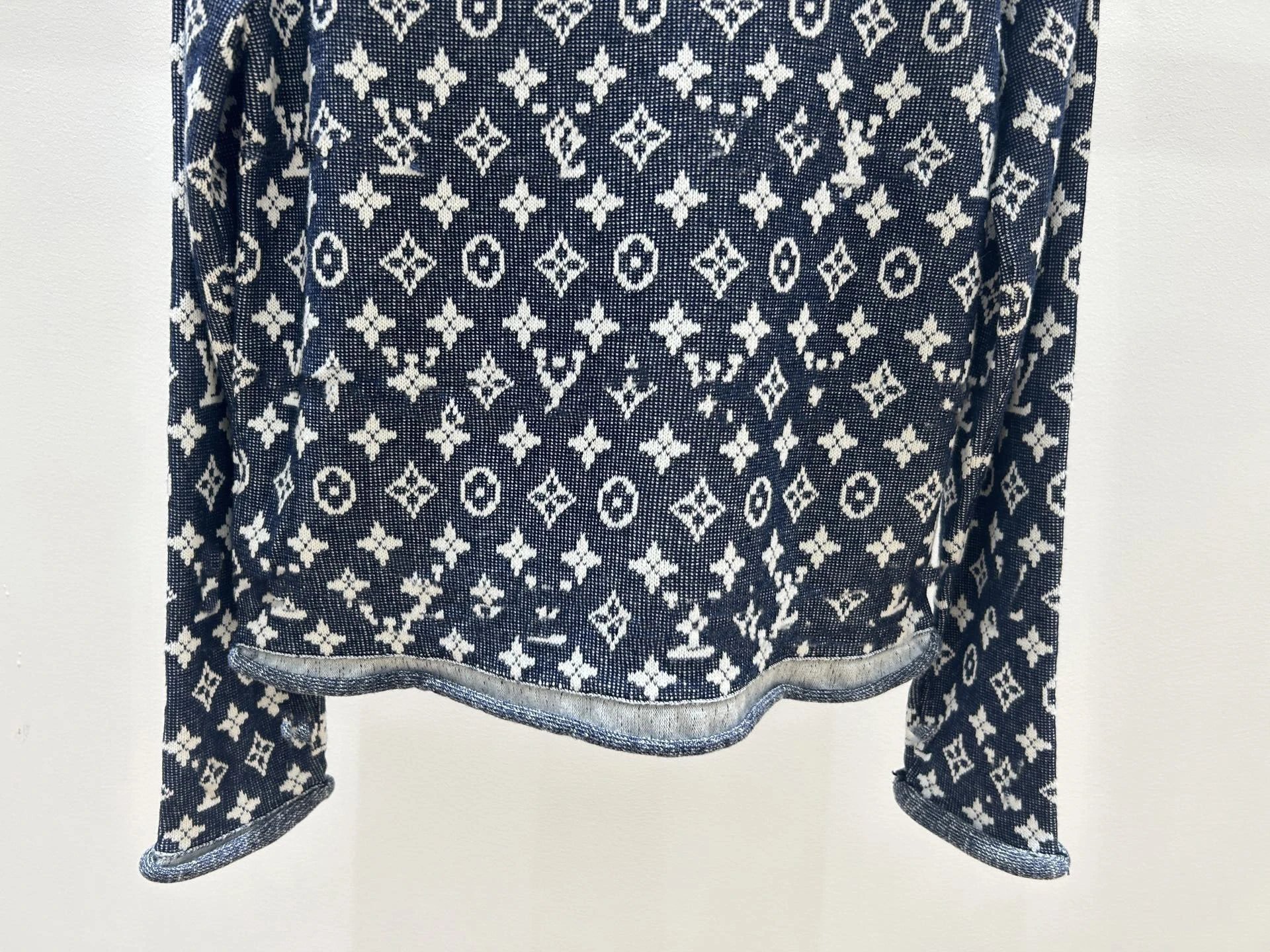 Louis Vuitton Monogram Knit Sweater Navy - 12