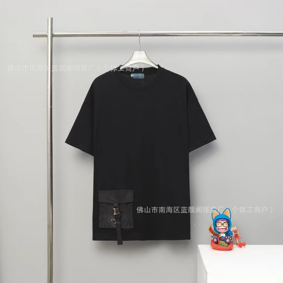 Prada Re-Nylon Pocket T-Shirt Black T-Shirt - 1