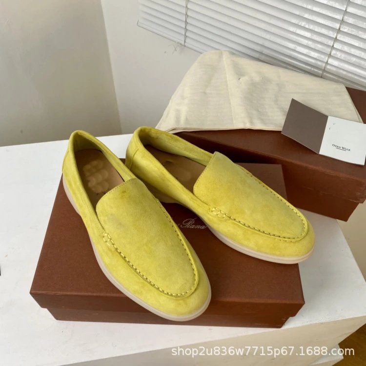Design Suede Loafers Dusty Rose Casual Shoes - 9