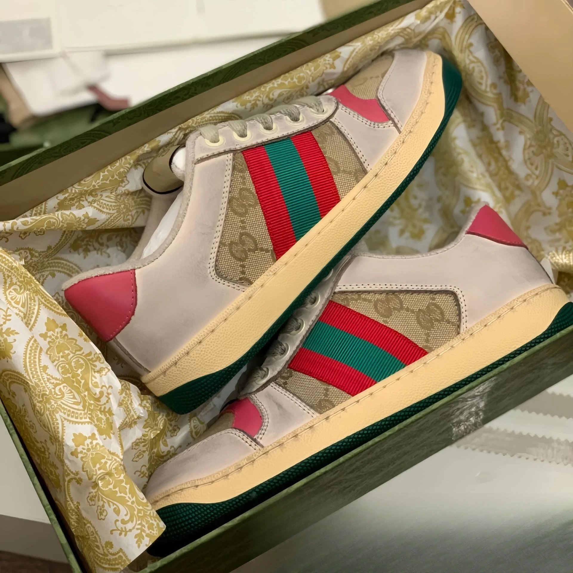 Gucci Ace Sneakers Black with Web Stripe and GG Monogram - 3