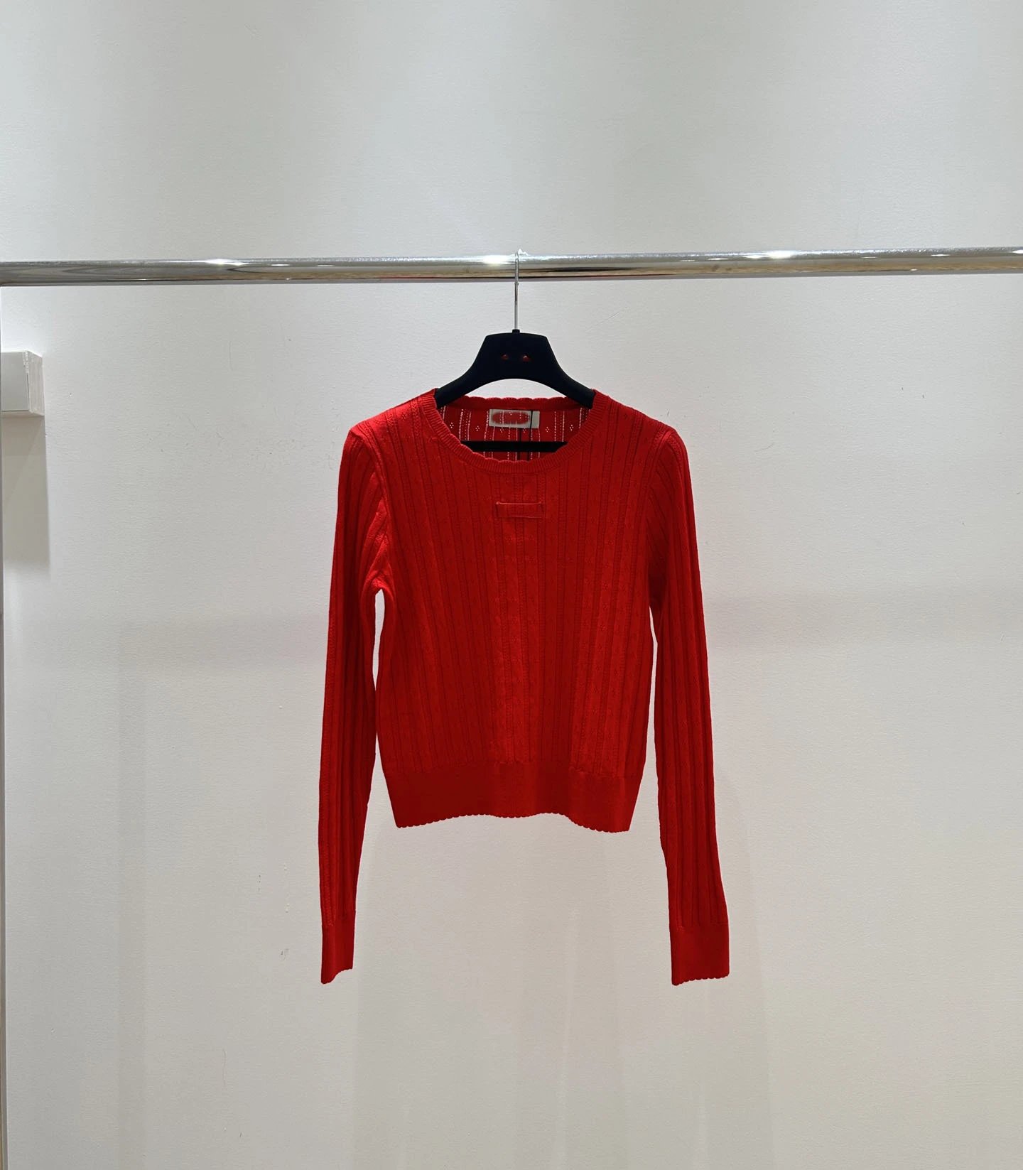 GRA Ribbed Cropped Sweater Red - 6
