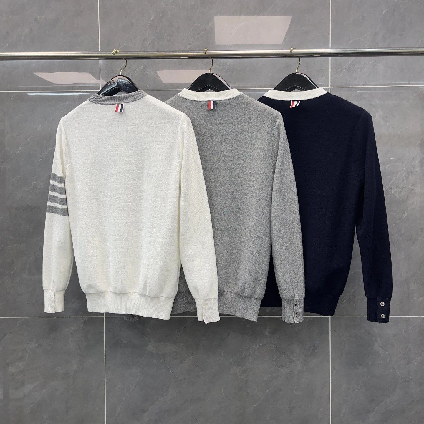 Thom Browne Dachshund Intarsia Knit Sweater Navy - 2