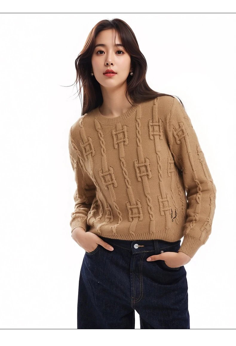 Off-White Cable Knit Cropped Sweater Yellow - 5