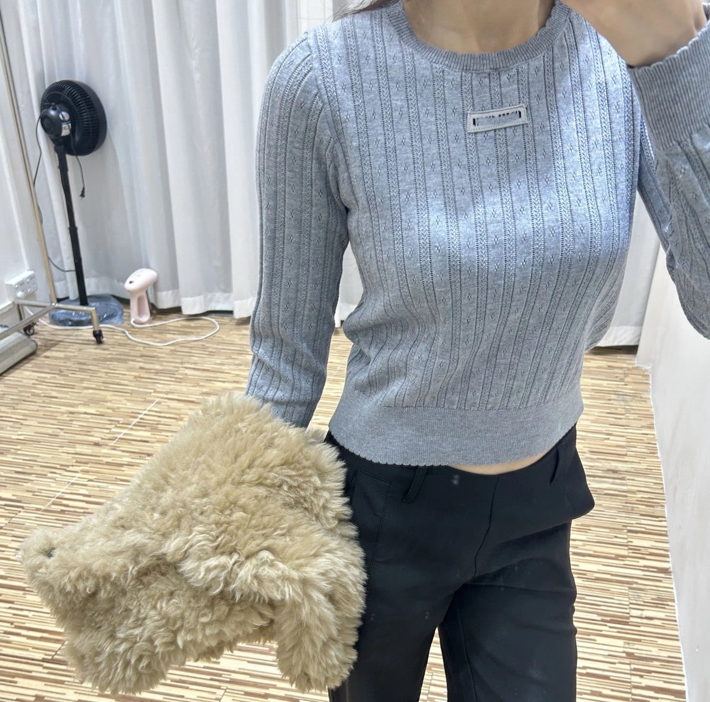 GRA Ribbed Cropped Sweater Red - 15