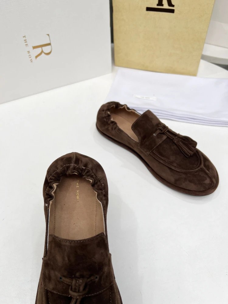Maison Margiela Tabi Loafers Brown Suede - 4
