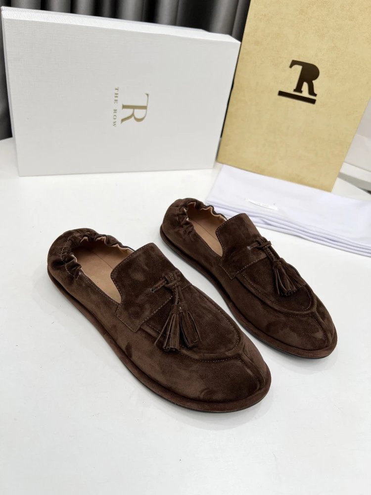 Maison Margiela Tabi Loafers Brown Suede - 8
