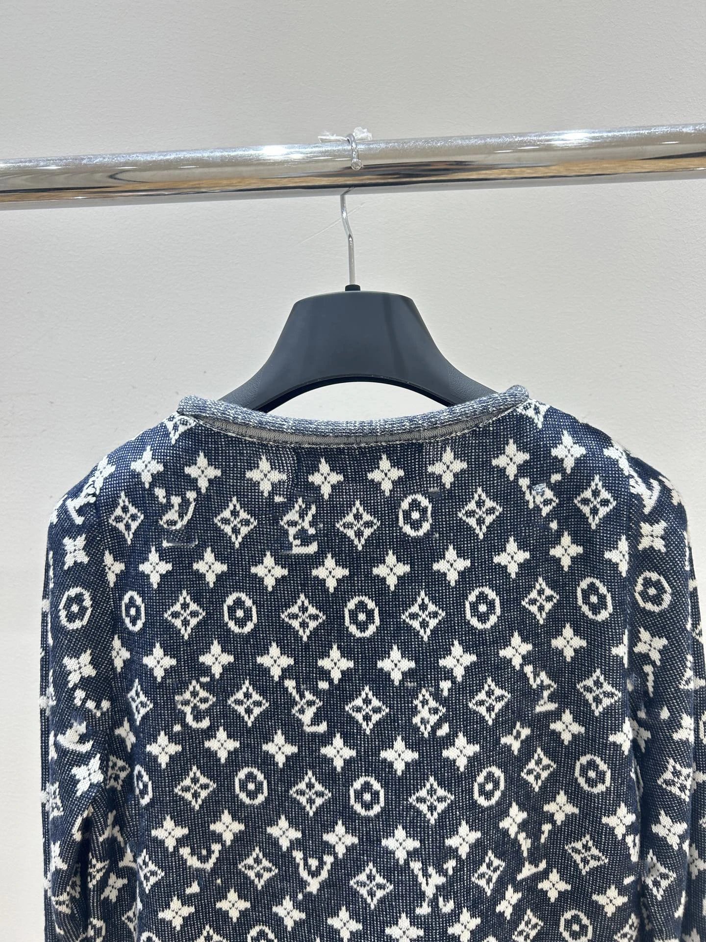 Louis Vuitton Monogram Knit Sweater Navy - 8