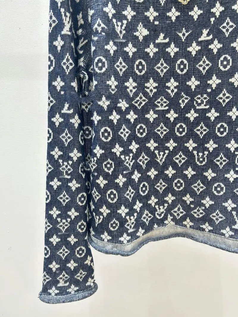 Louis Vuitton Monogram Knit Sweater Navy - 10