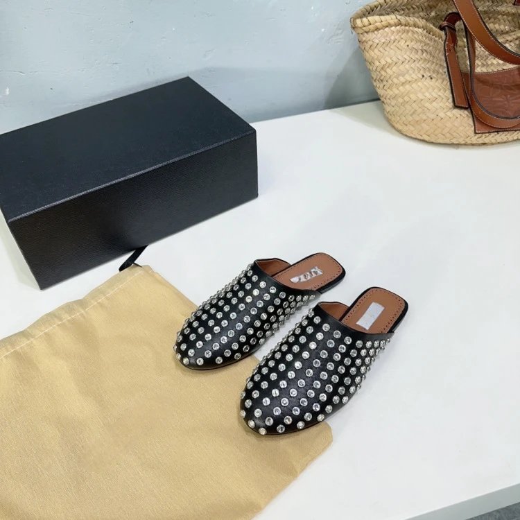 Alaïa Studded Mule Black Shoes - 2