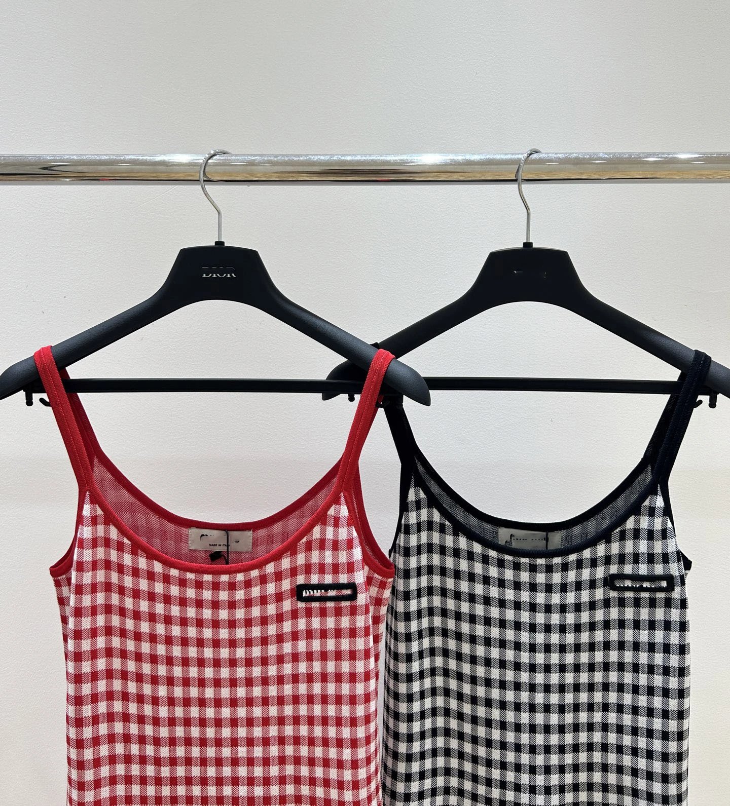 GRA Gingham Red-White Checkered Slip Dress - 7