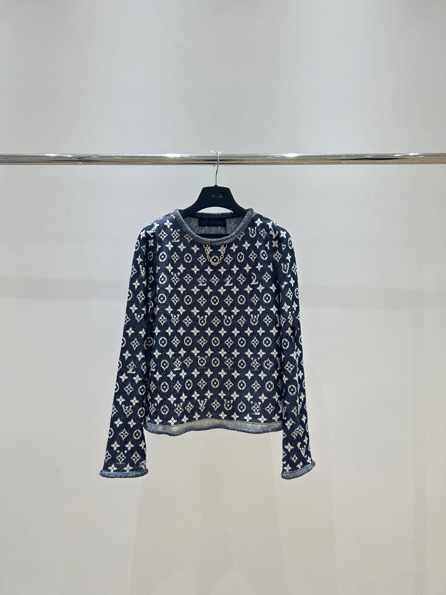 Louis Vuitton Monogram Knit Sweater Navy - 5