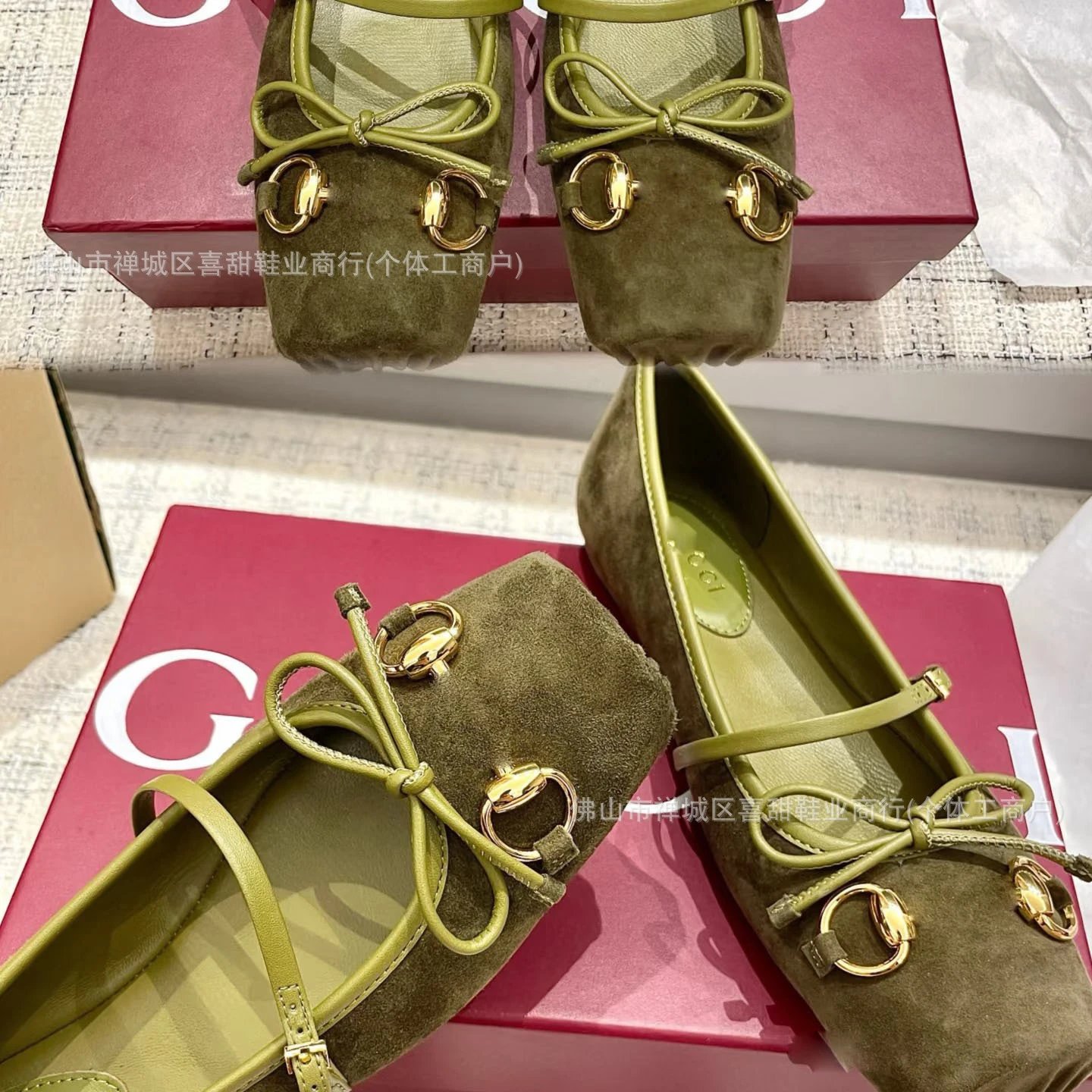 Gucci Horsebit Bow Loafers Tan Suede Flat Shoes - 12