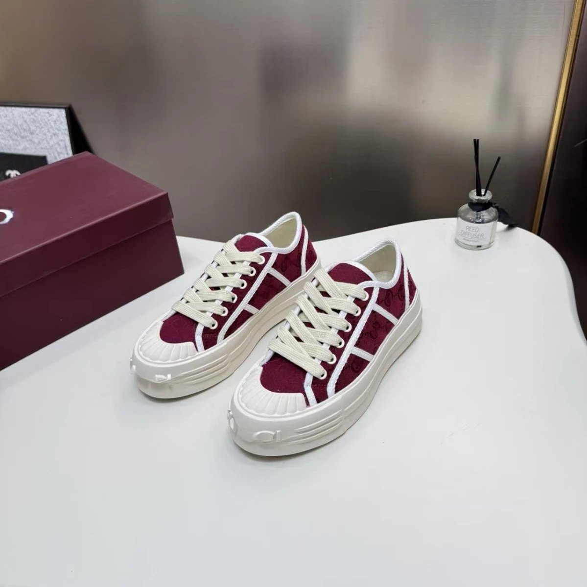 Dior Low-Top Platform Lace-Up Sneakers image 3
