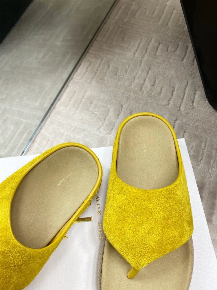 Gallery Dept. Suede Slide Sandals Olive Green Slippers - 26