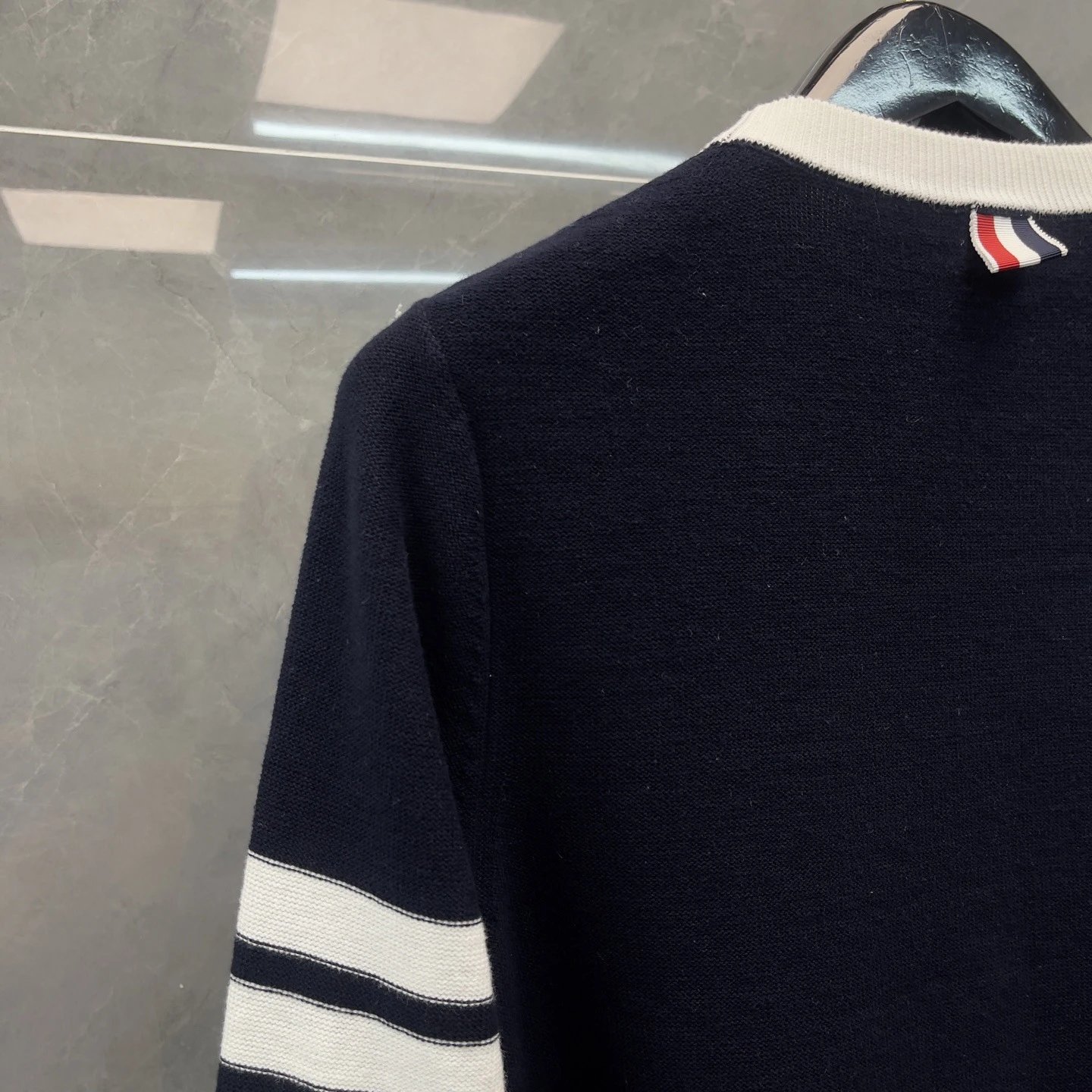 Thom Browne Dachshund Intarsia Knit Sweater Navy - 15