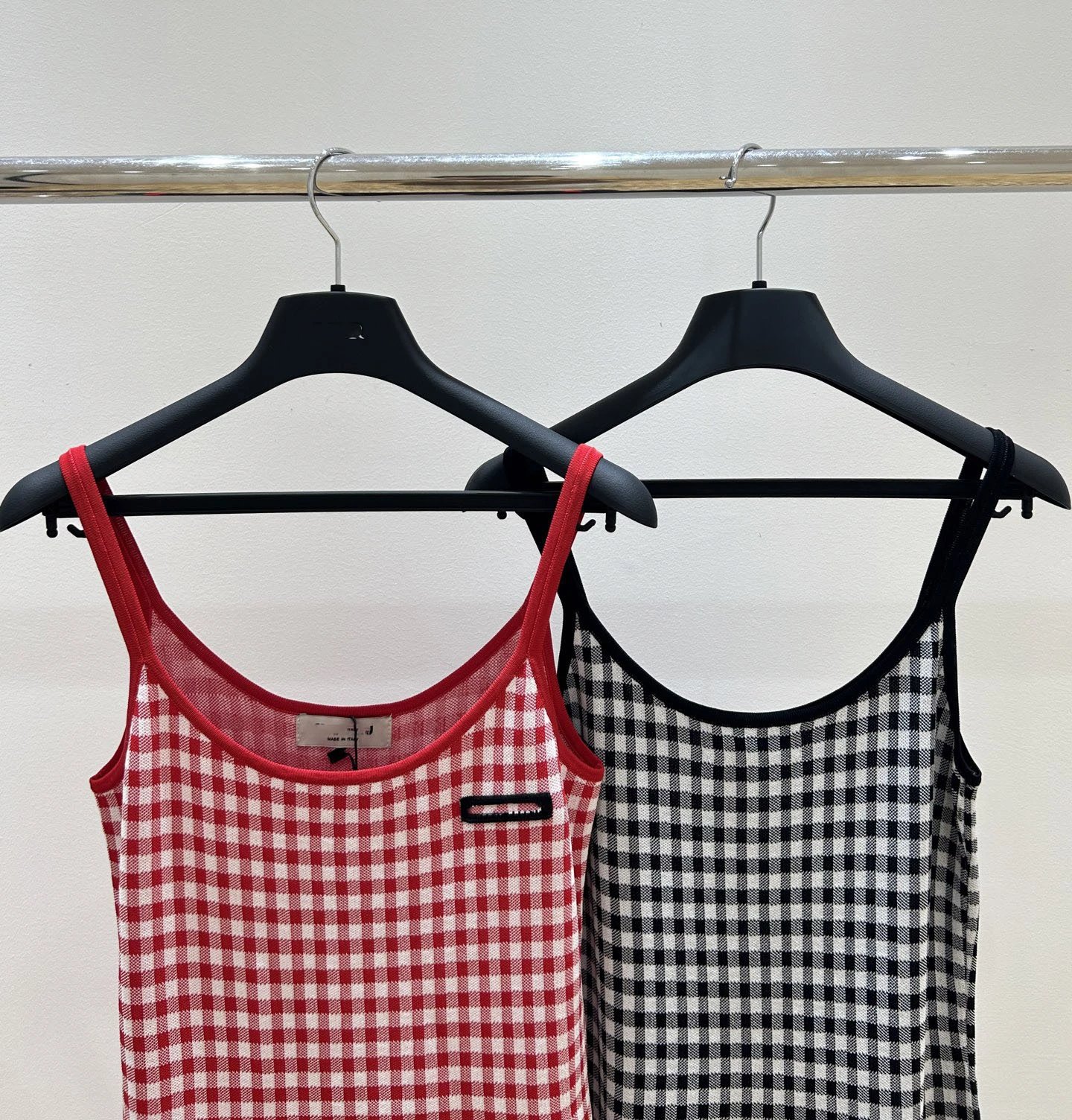 GRA Gingham Red-White Checkered Slip Dress - 8